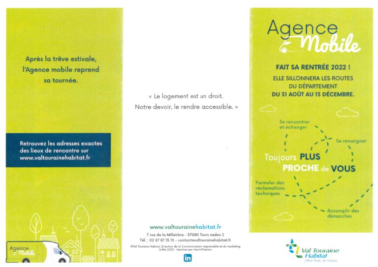Lire la suite à propos de l’article AGENCE MOBILE VAL TOURAINE HABITAT