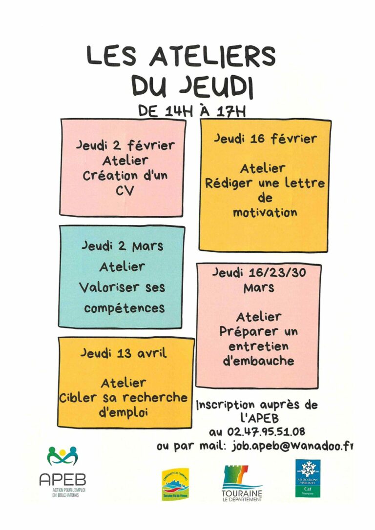 Lire la suite à propos de l’article ATELIERS APEB