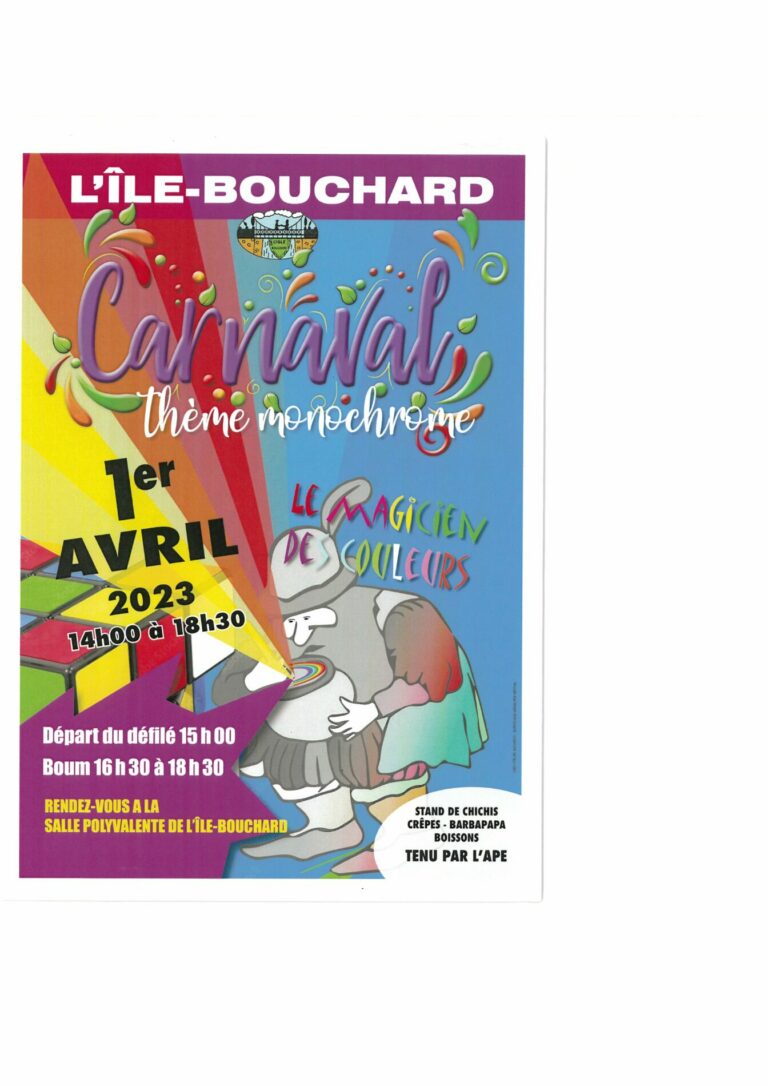 Lire la suite à propos de l’article CARNAVAL LE 1er AVRIL 2023