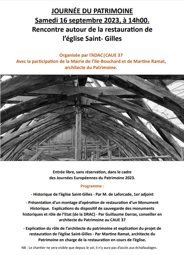 Lire la suite à propos de l’article Journée du patrimoine- rencontre autour de la restauration de l’église Saint- Gilles le 16 septembre
