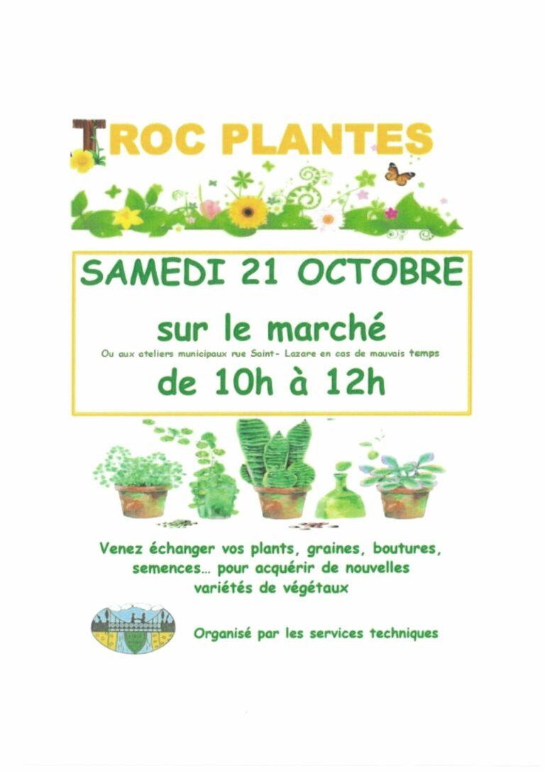 Lire la suite à propos de l’article TROC PLANTES – 21 OCTOBRE 2023