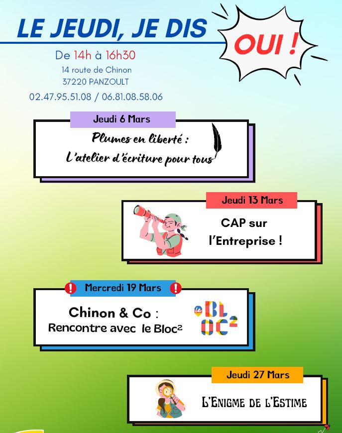 Lire la suite à propos de l’article LES ATELIERS DE L’APEB