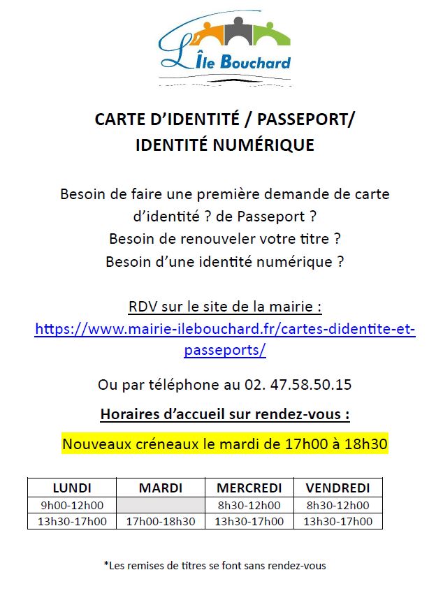 Lire la suite à propos de l’article NOUVEAUX CRENEAUX POUR LES RENDEZ-VOUS CARTE D’IDENTITE/PASSEPORT/IDENTITE NUMERIQUE